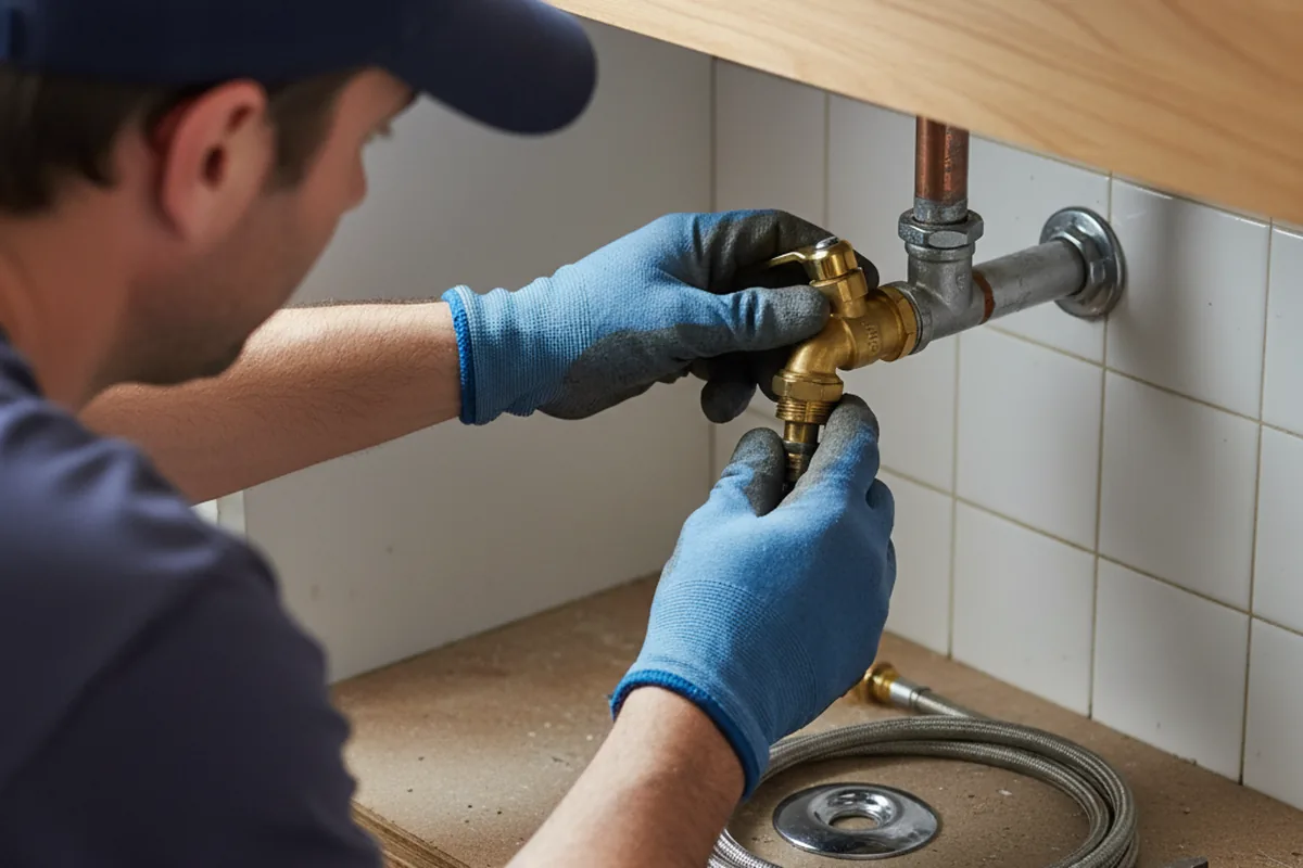 Shutoff valve and fitting work during Emergency Plumbing in Mohrsville